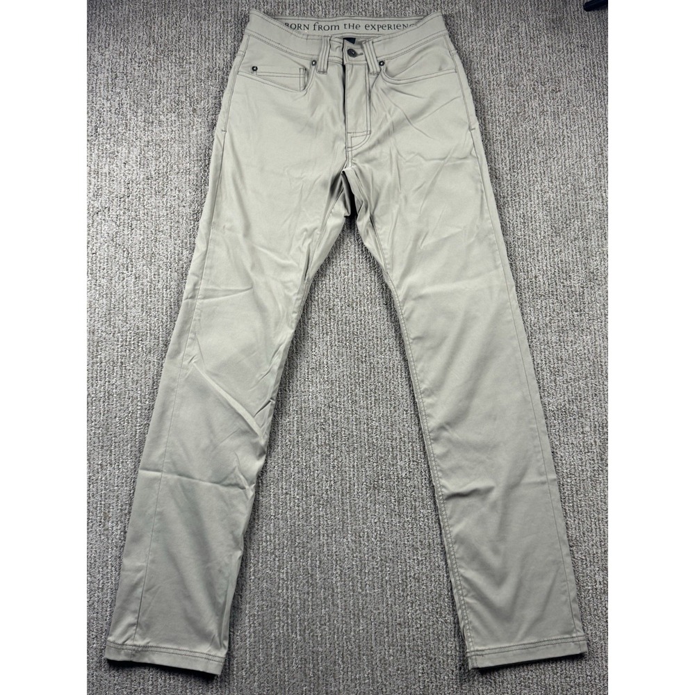 Prana Mens 28x34 Brion Pants Slim Fit Nylon Stretch Chino Outdoor Hiking Grey